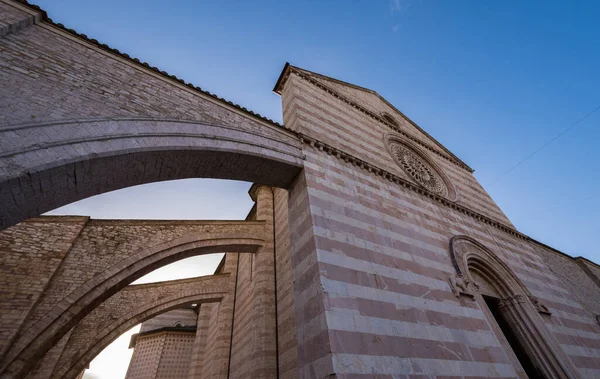 Assisi Perugia Umbria Santa Chiara Bazilikası Assisi Nin Tarihi Merkezinde — Stok fotoğraf