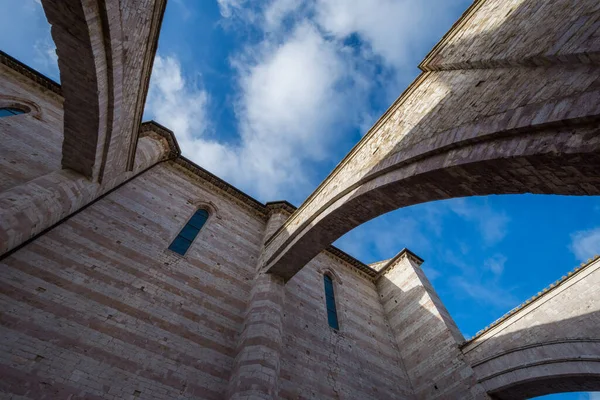 Asís Perugia Umbría Basílica Santa Chiara Importante Lugar Culto Centro — Foto de Stock