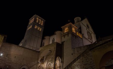 Assisi, Umbria, Perugia, San Francesco Bazilikası. Yukarı Kilise 'ye. Görünüm