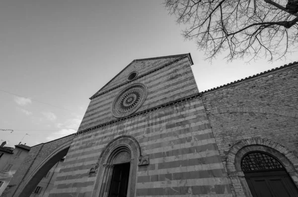 Assisi Perugia Umbria Bazilika Santa Chiara Fontos Istentiszteleti Hely Történelmi — Stock Fotó