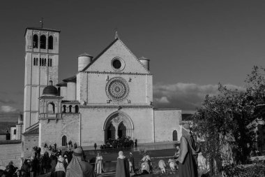 Assisi, Umbria, Perugia, San Francesco Bazilikası. Yukarı Kilise 'ye. Görünüm