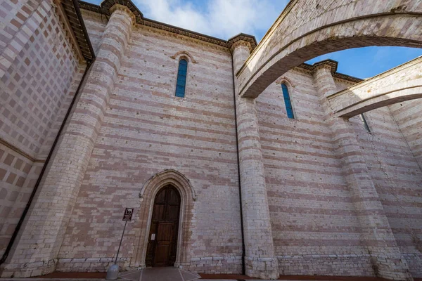 Asís Perugia Umbría Basílica Santa Chiara Importante Lugar Culto Centro — Foto de Stock
