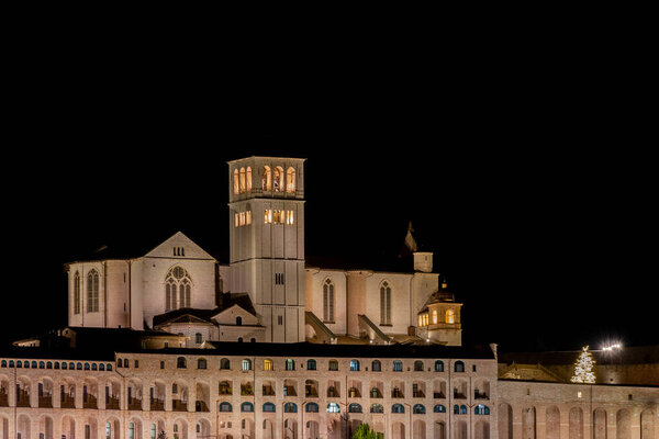 Assisi, Umbria, Perugia, the Basilica of San Francesco. The Upper Church. View