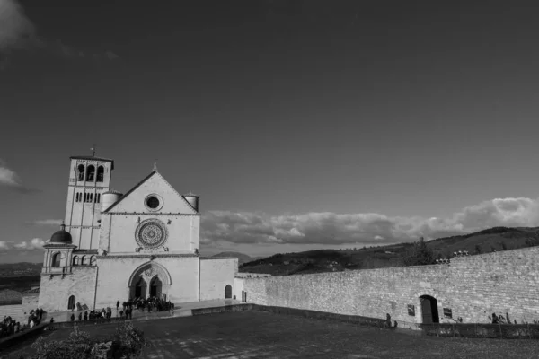 Assise Ombrie Pérouse Basilique San Francesco Église Supérieure Vue — Photo