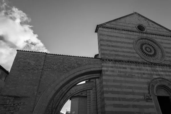 Asyż Perugia Umbria Bazylika Santa Chiara Ważne Miejsce Kultu Historycznym — Zdjęcie stockowe