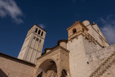 Assisi, Umbria, Perugia, San Francesco Bazilikası. Yukarı Kilise 'ye. Görünüm