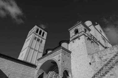 Assisi, Umbria, Perugia, San Francesco Bazilikası. Yukarı Kilise 'ye. Görünüm