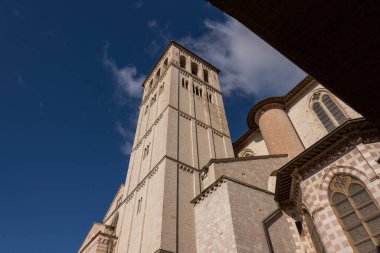 Assisi, Umbria, Perugia, San Francesco Bazilikası. Yukarı Kilise 'ye. Görünüm
