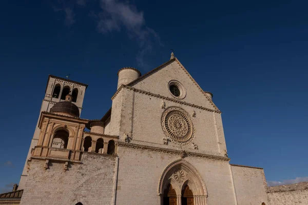 Asís Umbría Perugia Basílica San Francisco Iglesia Superior Vista Panorámica —  Fotos de Stock