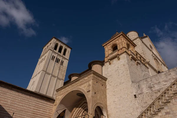 Assisi Umbrië Perugia Basiliek Van San Francesco Bovenkerk Uitzicht — Stockfoto