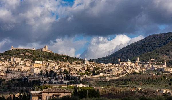 Asís Perugia Umbría Impresionante Vista Impresionante — Foto de Stock