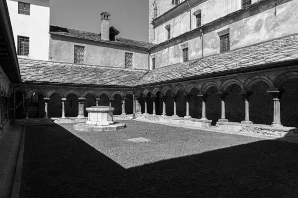 Aosta Italy Collegiate Church Santissimi Pietro Orso — Stock Photo, Image