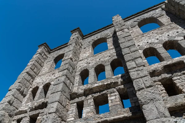 Ruinas Del Teatro Romano Aosta — Foto de Stock