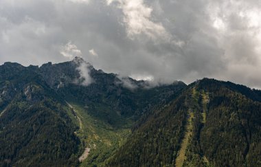 Chamonix Mont Blanc. Yaz manzarası