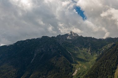 Chamonix Mont Blanc. Yaz manzarası