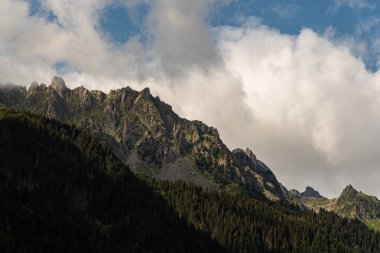 Chamonix Mont Blanc. Yaz manzarası