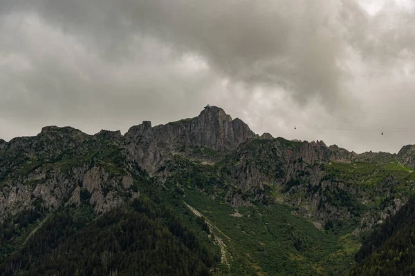 Chamonix Mont Blanc. Yaz manzarası