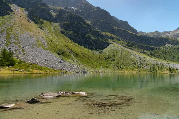 Morgex Aosta Der Wunderschöne See Von Arpy Ein Spiegel Des — Stockfoto
