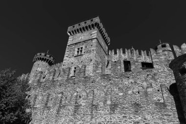 Valle d 'Aosta. Fenis 'in ortaçağ kalesi.