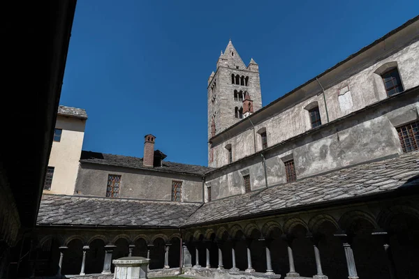 Aosta Italia Colegiata Santissimi Pietro Orso — Foto de Stock