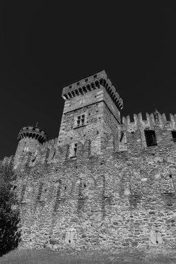 Valle d 'Aosta. Fenis 'in ortaçağ kalesi.