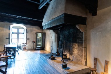 Valle d 'Aosta. Fenis 'in ortaçağ kalesi.