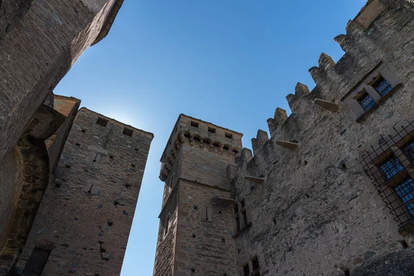 Valle Aosta Medieval Castle Fenis — Stock Photo, Image