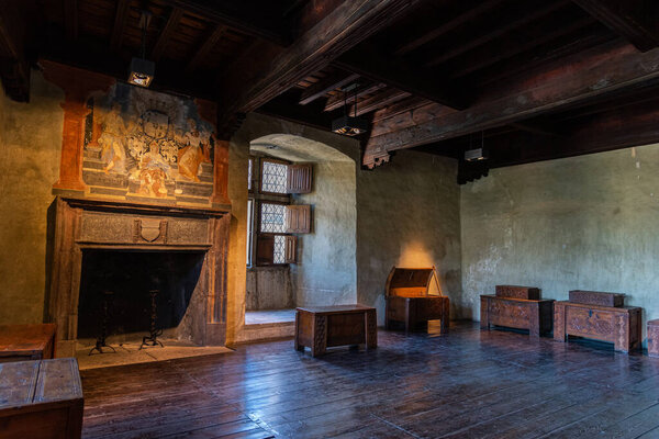 Valle d'Aosta. The medieval castle of Fenis