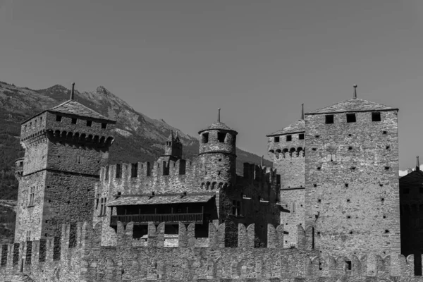 Valle Aosta Средневековый Замок Фенис — стоковое фото
