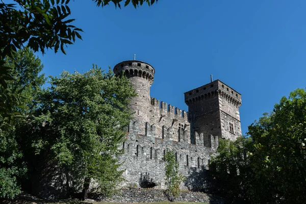 Valle Aosta Středověký Hrad Fenis — Stock fotografie