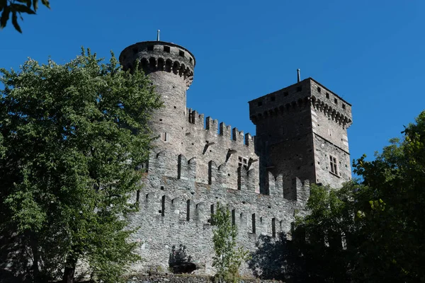 Valle Aosta Castelo Medieval Fenis — Fotografia de Stock
