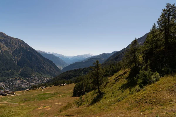 Valle Aosta Прекрасная Горная Панорама — стоковое фото