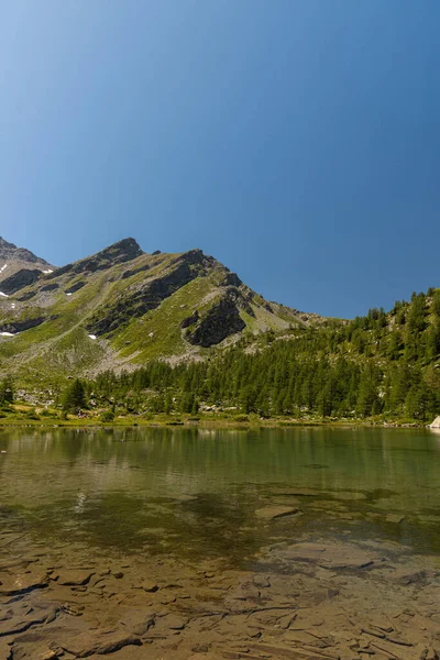 Morgex Aosta Der Wunderschöne See Von Arpy Ein Spiegel Des — Stockfoto