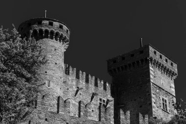 Valle d 'Aosta. Fenis 'in ortaçağ kalesi.