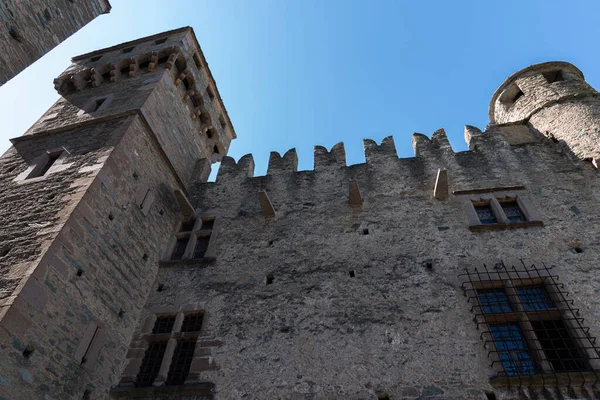 Valle Aosta Castello Medievale Fenis — Foto Stock