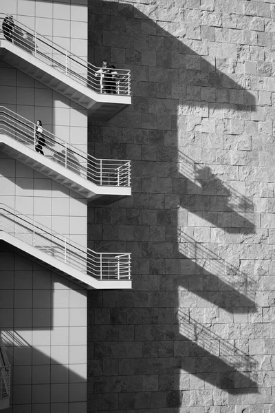 Treppe und Schatten, getty center, los angeles — Stockfoto