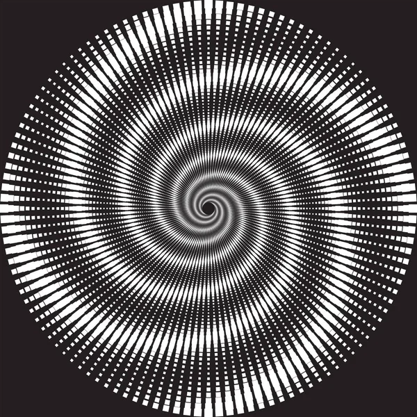 Wzór spiralny lub tekstura z półtonem kropkowanym — Wektor stockowy