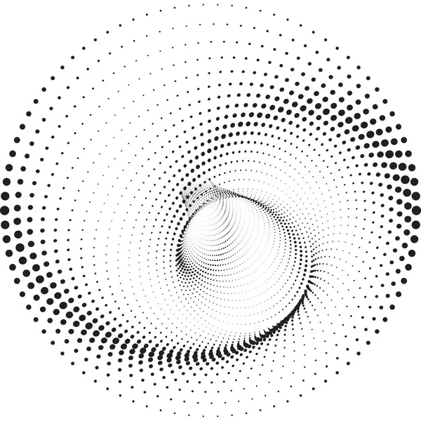 Prickig halfton vektor spiralmönster eller textur — Stock vektor