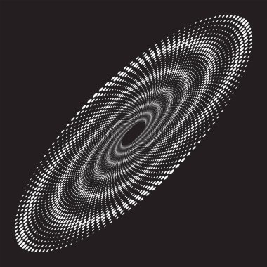 Noktalı Yarım Tonlu Vektör Döner Deseni veya Doku