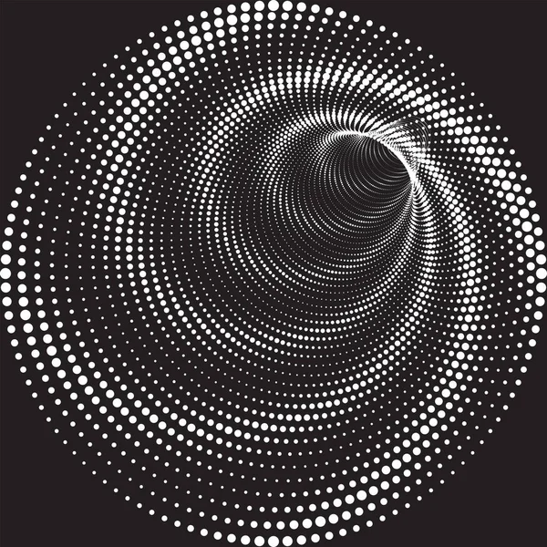 Motif ou texture spirale vectorielle en demi-teinte pointillée — Image vectorielle