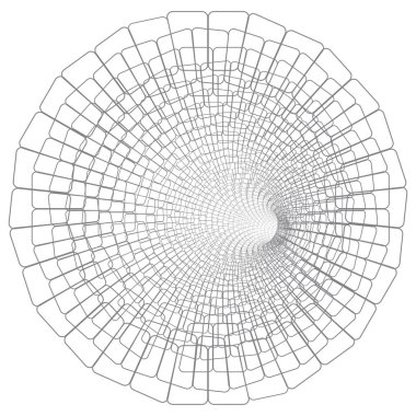 Halftone Vektör Spiral Desen veya Doku