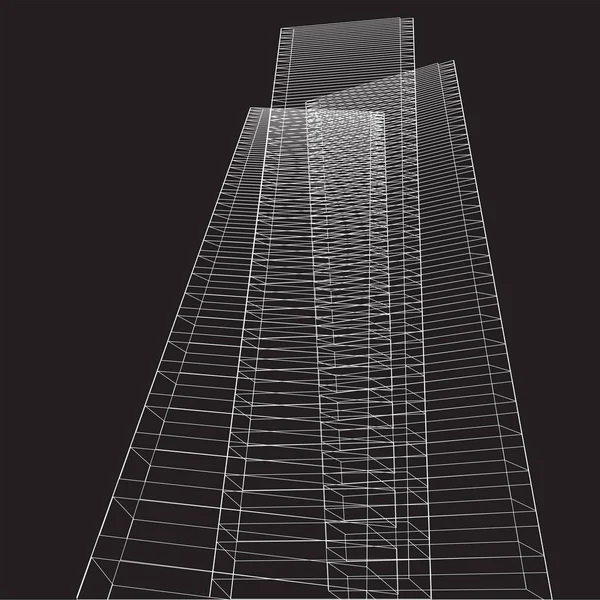 Edifici alti astratti — Vettoriale Stock