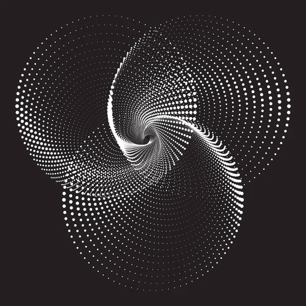 Patrón o textura espiral vectorial semitono punteado — Archivo Imágenes Vectoriales