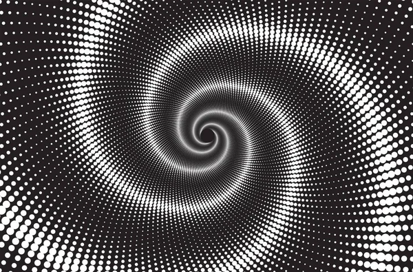 Patrón o textura espiral vectorial semitono punteado — Archivo Imágenes Vectoriales