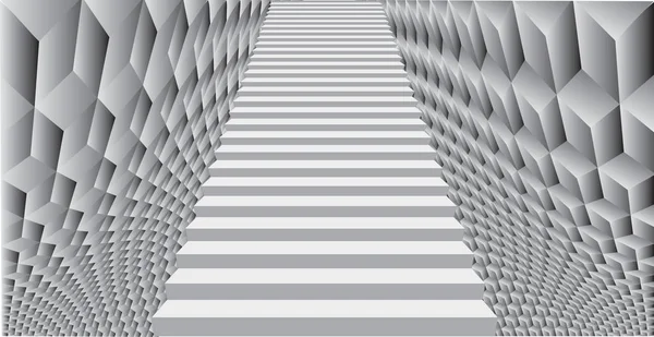 Fond cubes abstraits avec escalier — Image vectorielle