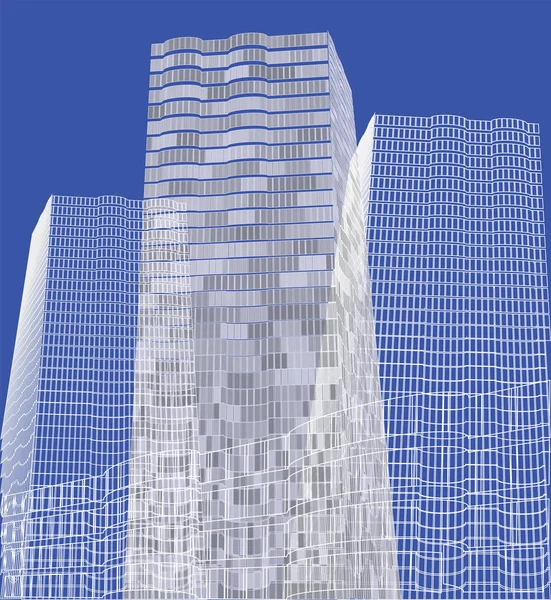 Edificios altos abstractos — Vector de stock