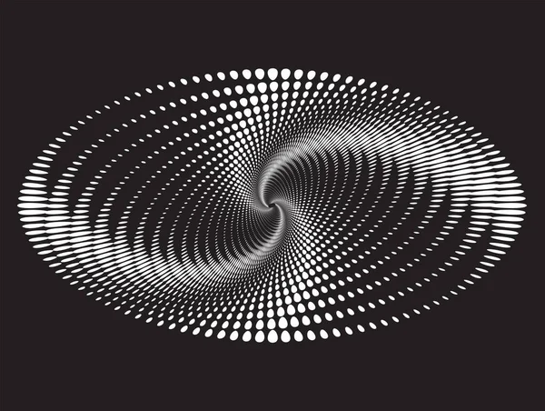 Noktalı Yarım Tonlu Vektör Döner Deseni veya Doku