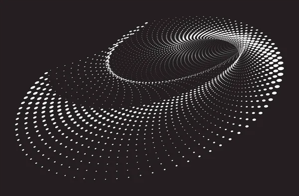 Motif ou texture spirale vectorielle en demi-teinte pointillée — Image vectorielle
