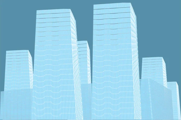 抽象高层建筑 — 图库矢量图片