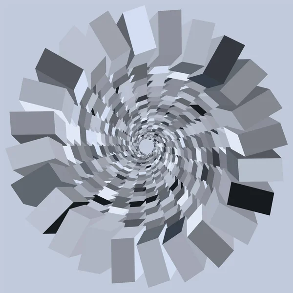 Modello o struttura a spirale vettoriale a mezzitoni punteggiata — Vettoriale Stock